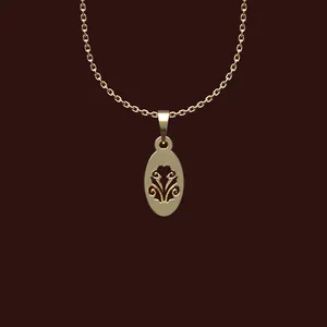 گردنبند طلا 18 عیار زنانه مدوپد مدل هندسی کد X2-1-1279