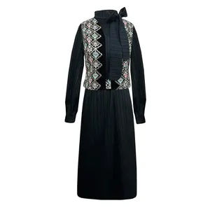 ست پیراهن و رویه زنانه مدل سوزندوزی سنتی