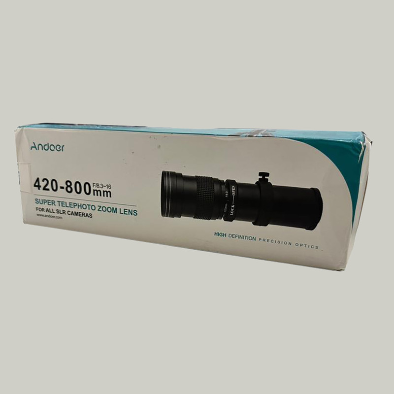لنز دوربین آندوئر مدل 420-800MM mf f/8.3-16 Super Telephoto Zoom مناسب برای دوربین های کانن