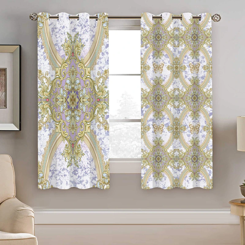 پرده نیروانا طرح سنتی مدل مخمل کد 4734 سایز 140×200 سانتی متر