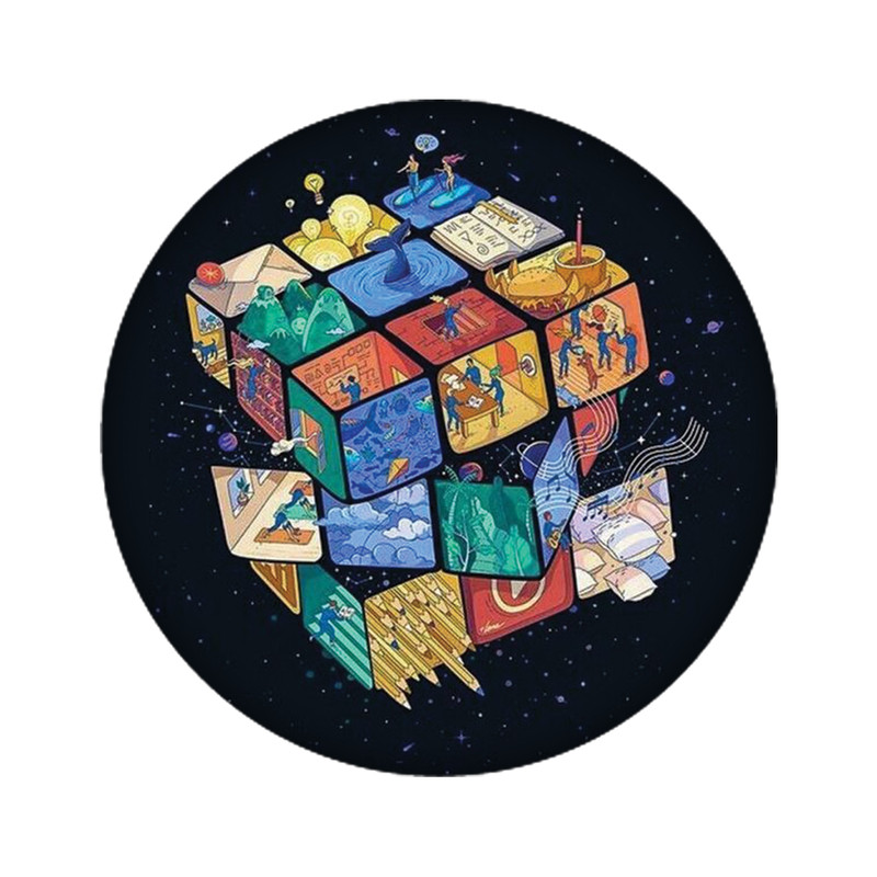 استیکر تزئینی موبایل مدل روبیک کد 3449