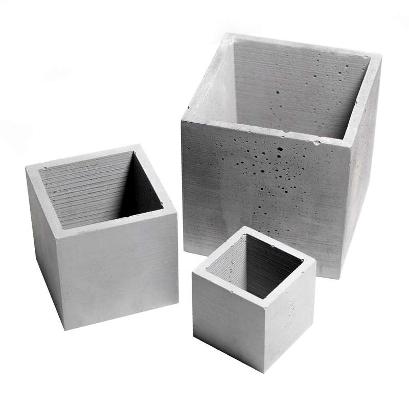 گلدان گالری کوه مدل مکعبی کد GM4 مجموعه 3 عددی