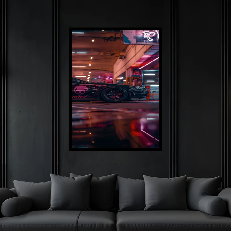 تابلو بکلیت طرح کلاسیک مدرن خودرو و ماشین مدل B-bu6792 فریم مشکی