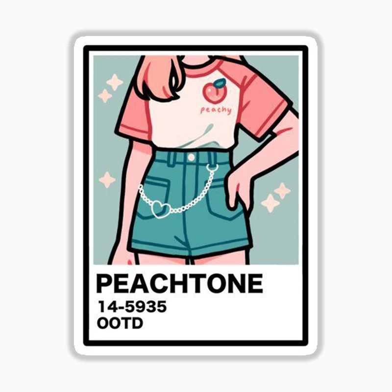 استیکر لپ تاپ و موبایل بووم طرح نقاشی پنتون مدل Peachtone  کد MR27