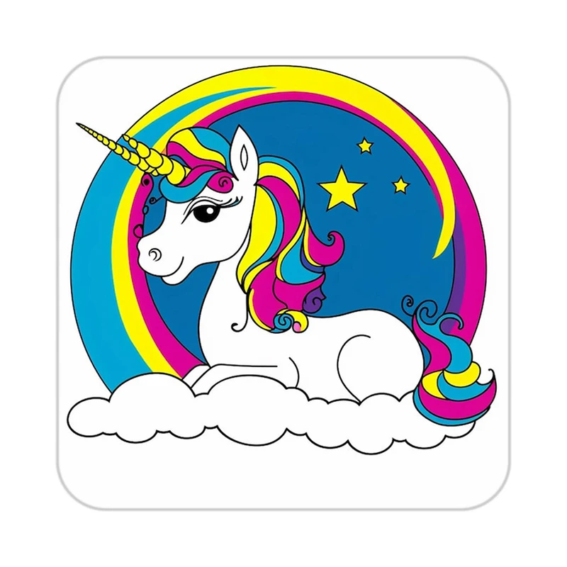 زیر لیوانی کاکتی طرح اسب تک شاخ و یونیکورن مدل mp33296