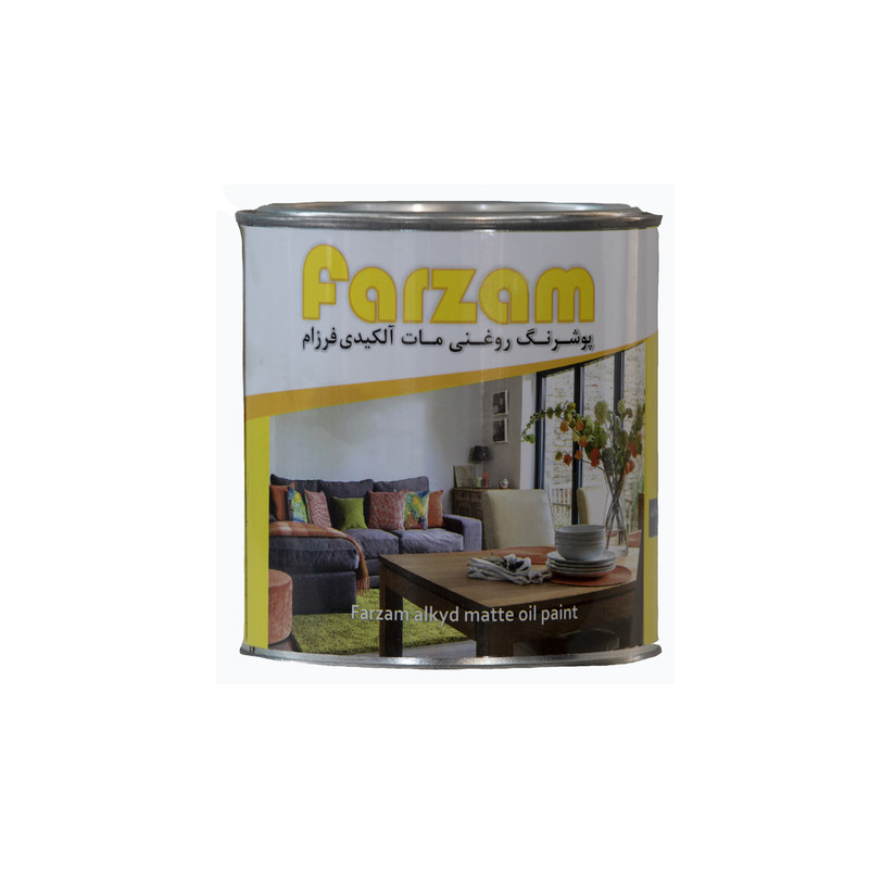 رنگ روغنی مات سفید فرزام کد 310 حجم 1.420 لیتر