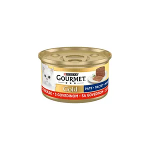 کنسرو غذای گربه گورمت مدل پته گوشت گاو GOLD-PURINA  وزن 85 گرم