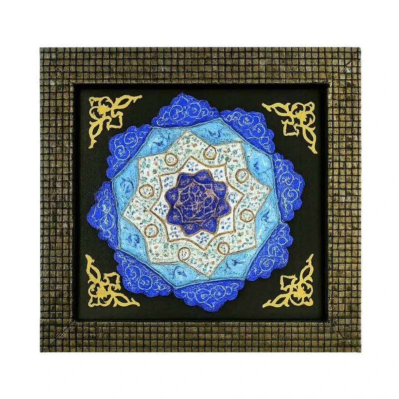 تابلو میناکاری مسی مدل گل سنگ