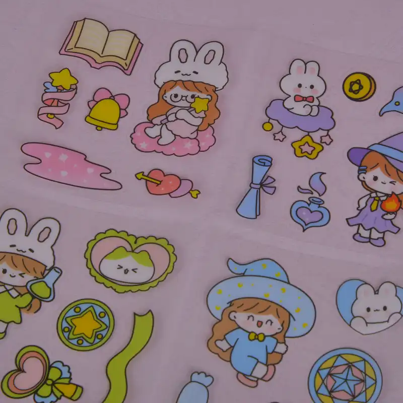 برچسب مدل برش خورده طرح فانتزی دخترانه کد 2 بسته 4 عددی