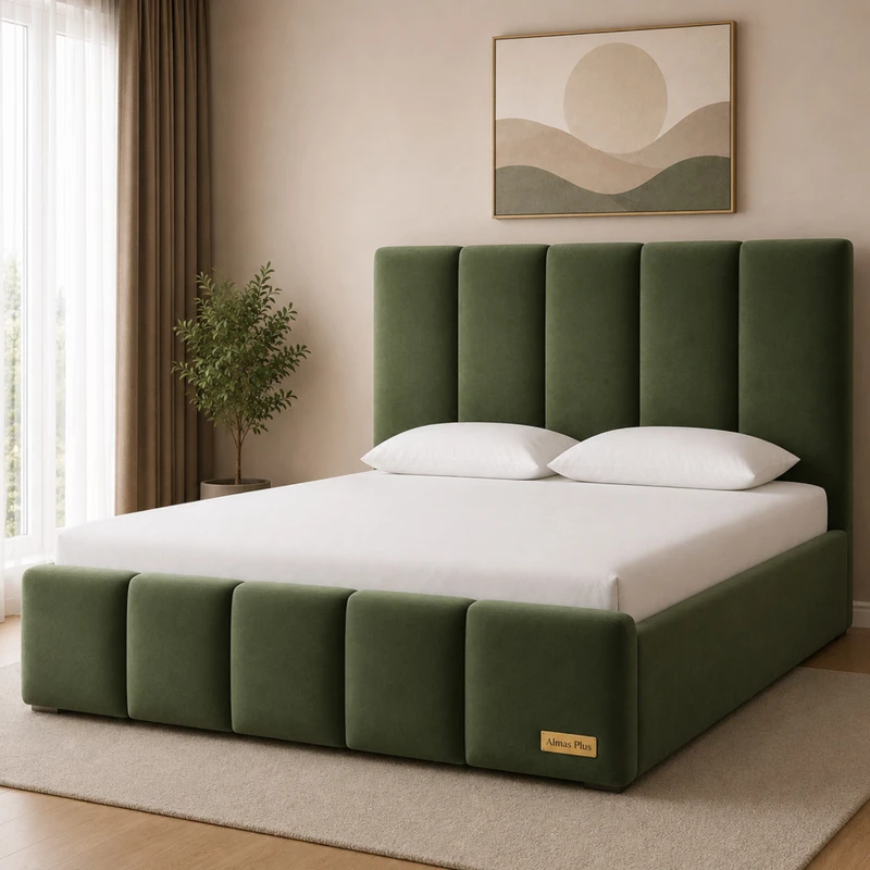 تخت خواب دونفره مدل نازگل سایز 180×200 سانتی متر