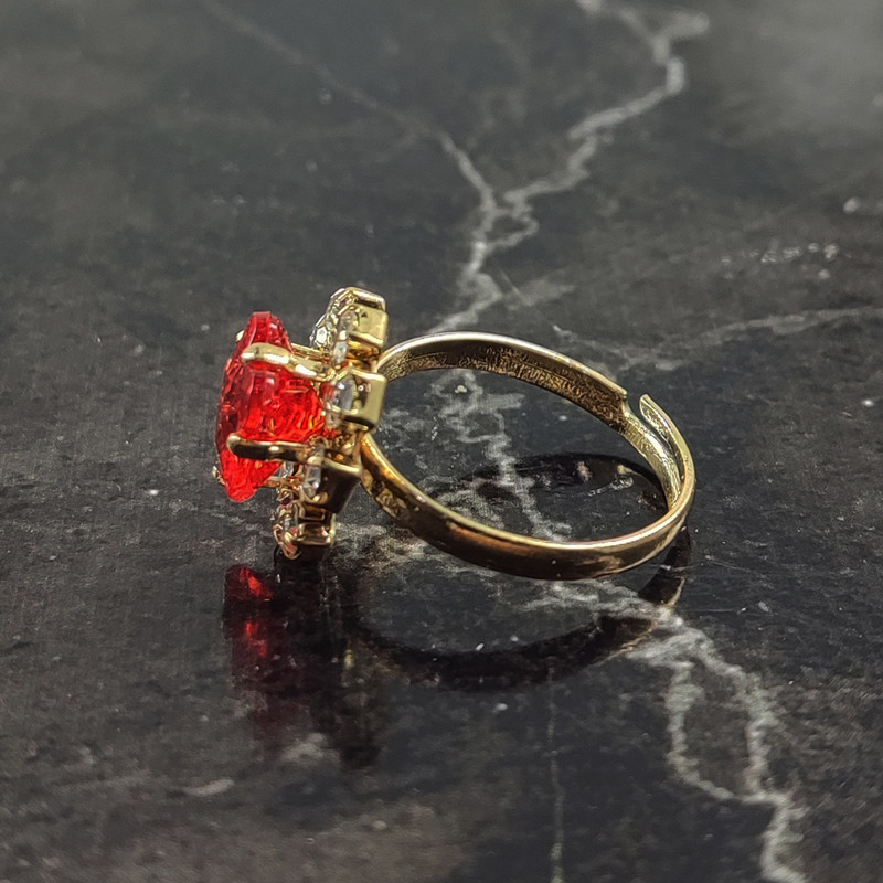 انگشتر دخترانه سلین کالا مدل یاقوت طرح گل کد 9 انگشتر دخترانه سلین کالا مدل یاقوت طرح گل کد 9