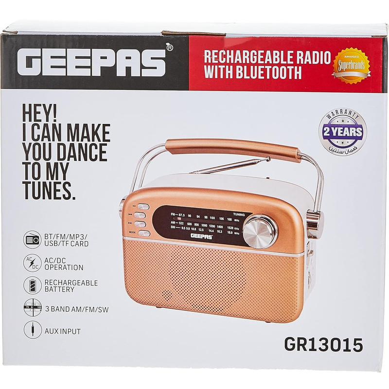 رادیو اسپیکر جی پاس مدل GR13015 دارای پورت USB