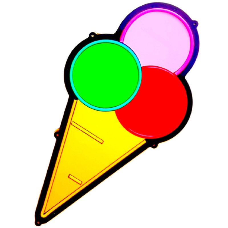 تابلو ال ای دی میشانه مدل نئون فلکسی بستنی کد BEHSAN_60cm