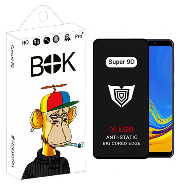 محافظ صفحه نمایش بوک مدل Super 9D مناسب برای گوشی موبایل سامسونگ Galaxy A920 / A9 2018 / A9s / A9 Star Pro
