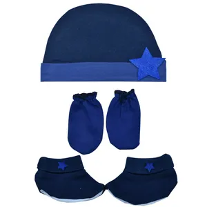 ست کلاه و دستکش و پاپوش نوزادی مدل 901 -3