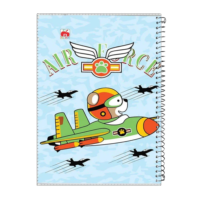 دفتر مشق 60 برگ آلما مدل پسرانه طرح AIR کد 7187