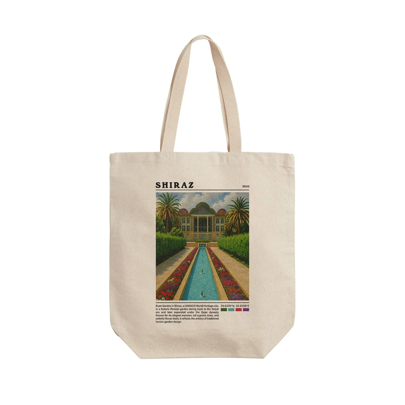 ساک خرید ترمه طراحان ایده مدل باغ ارم شیراز کد map0865 - L