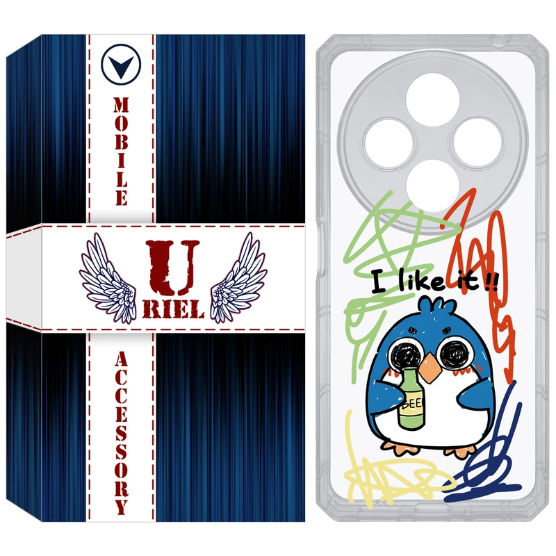 کاور یوریل قاب مدل Clear کد 23 طرح جوجه نقاش مناسب برای گوشی موبایل شیائومی Redmi 14C / Poco C75