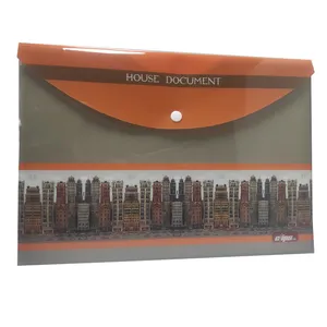 پوشه دکمه دار کلیپس طرح house document