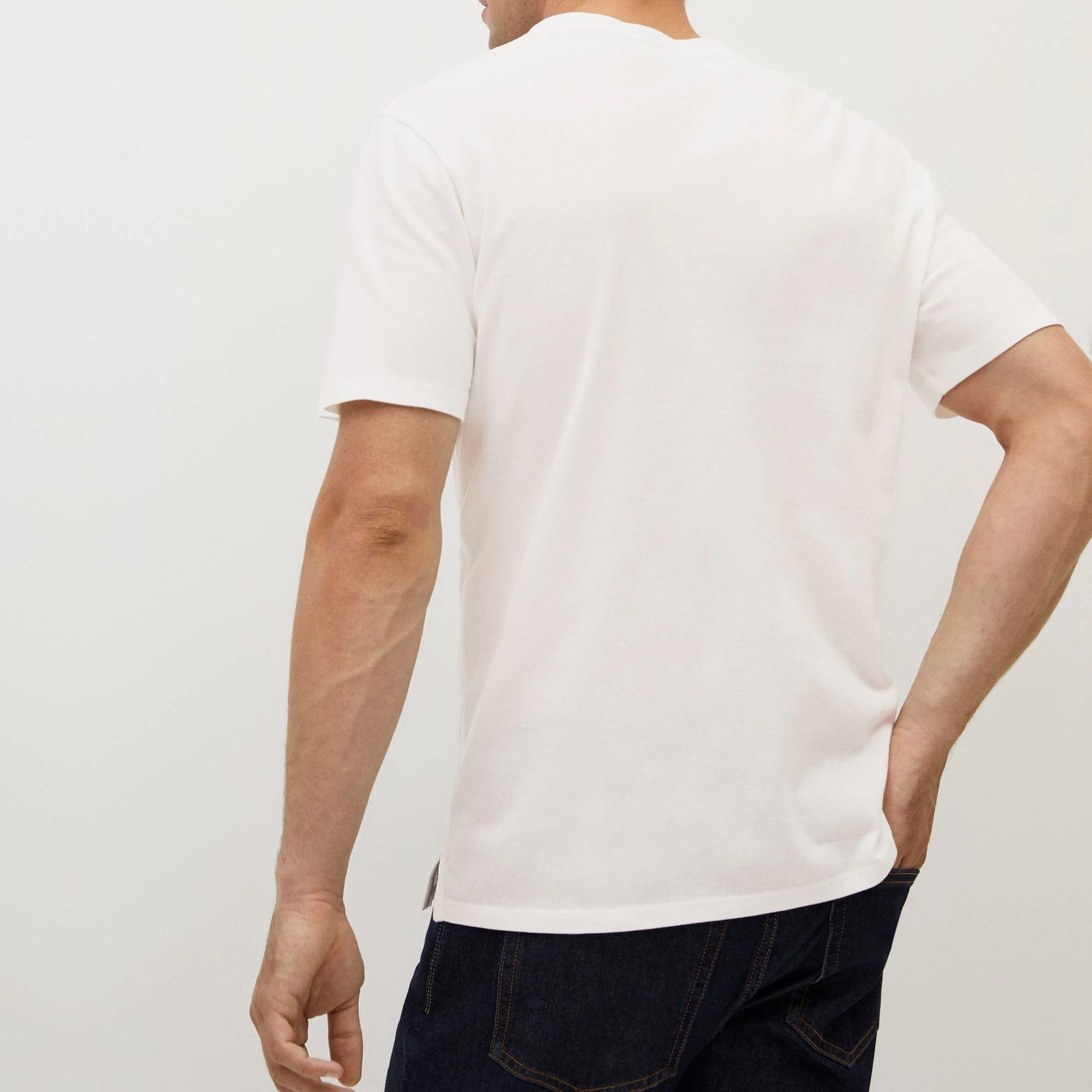 تی شرت آستین کوتاه مردانه مانگو مدل WT555BRU -  - 4