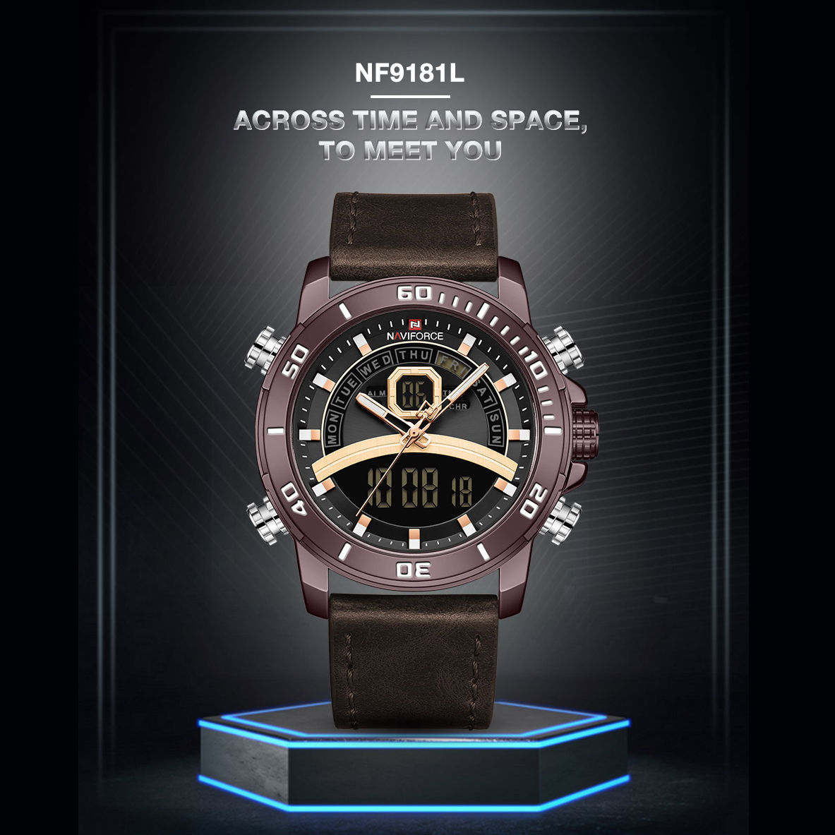 قیمت                                      ساعت مچی عقربه‌ای مردانه نیوی فورس مدل NF9181L CEBDBN