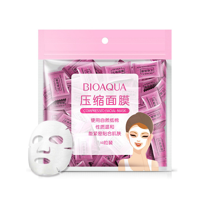 قرص ماسک ورقه ای صورت بایو آکوا مدل F01 بسته 50 عددی