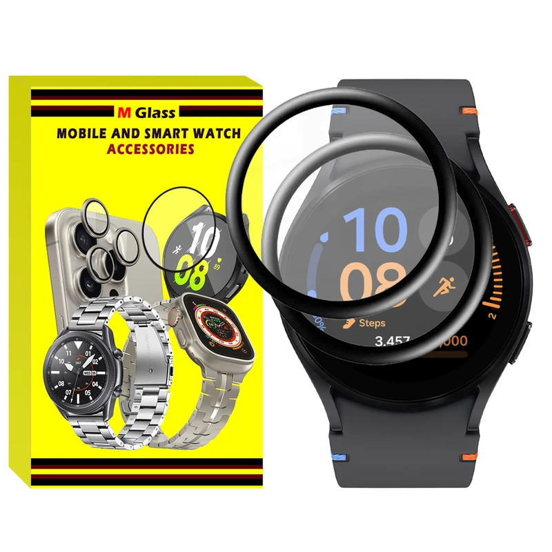 محافظ صفحه نمایش نانو ام‌گلس مدل Pmma-MG مناسب برای ساعت هوشمند سامسونگ Galaxy Watch FE بسته دو عددی