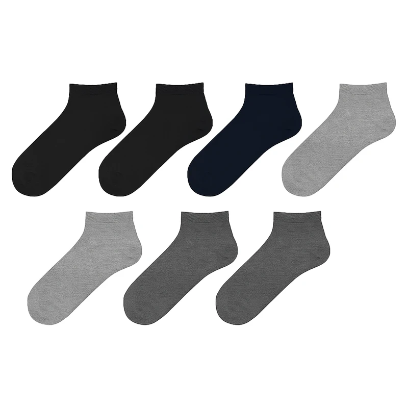 جوراب ساق کوتاه مردانه ال سی وایکیکی مدل s5pj07z8 مجموعه 7 عددی