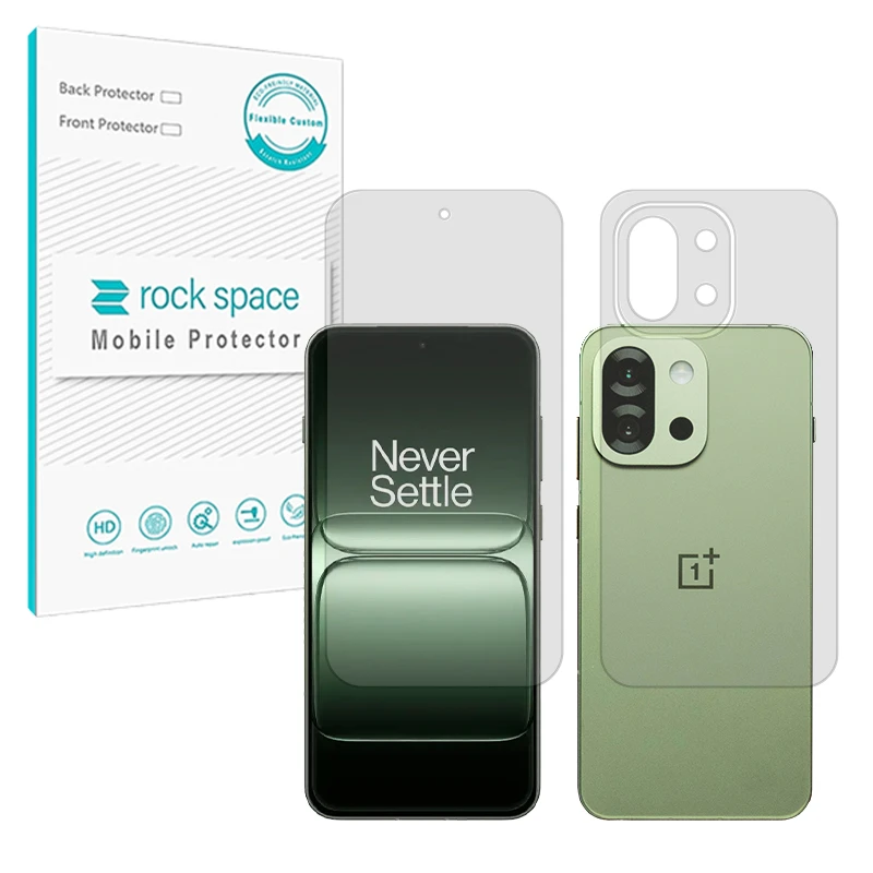 محافظ صفحه نمایش مات راک اسپیس مدل Resistant مناسب برای گوشی موبایل وان پلاس 13s به همراه محافظ پشت گوشی