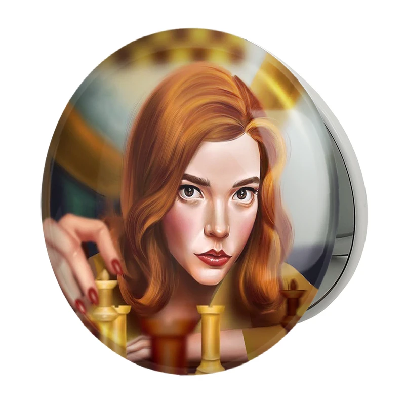 آینه جیبی خندالو طرح سریال گامبی وزیر مدل تاشو کد 27798 