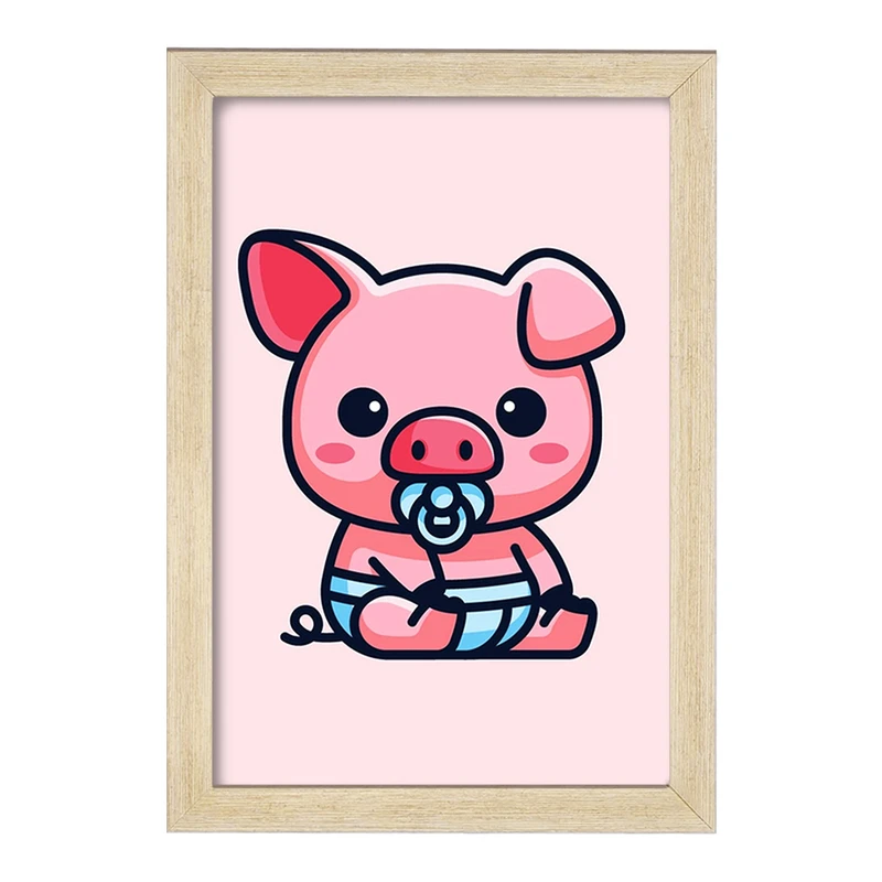 تابلو خندالو مدل حیوانات بامزه خوک کد 28348