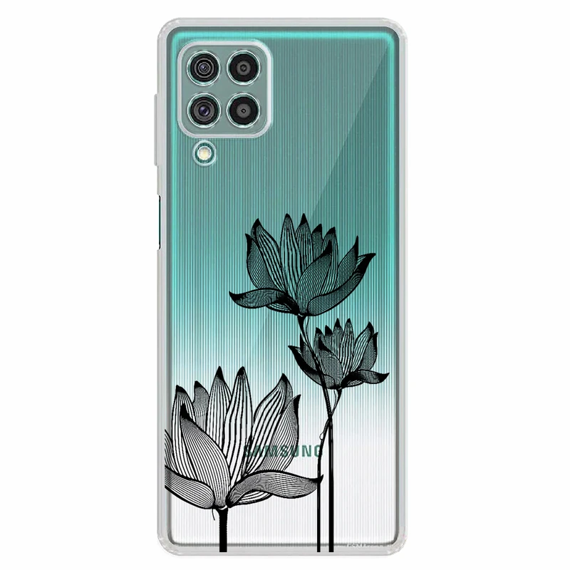 کاور مگافون طرح گل مدل C47-B مناسب برای گوشی موبایل سامسونگ Galaxy A22 4G