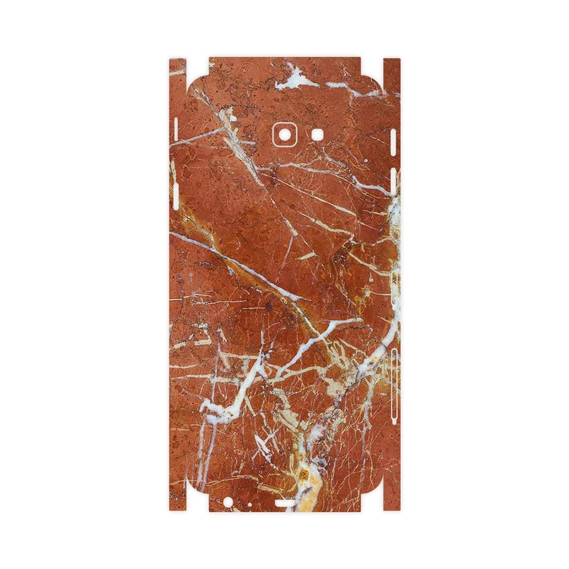 برچسب پوششی ماهوت مدل Red Marble-FullSkin مناسب برای گوشی موبایل سامسونگ Galaxy J4 Plus