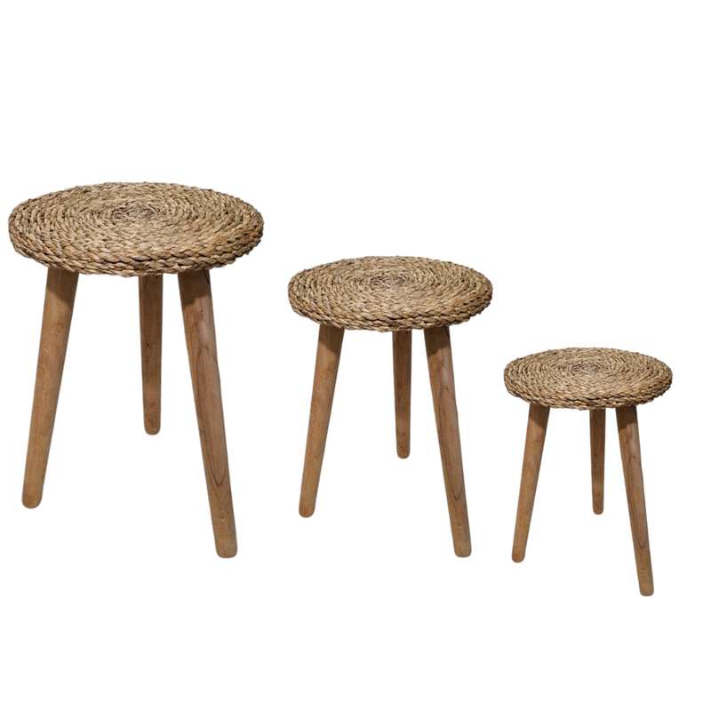 استند گلدان مدل حصیری مجموعه 3 عددی