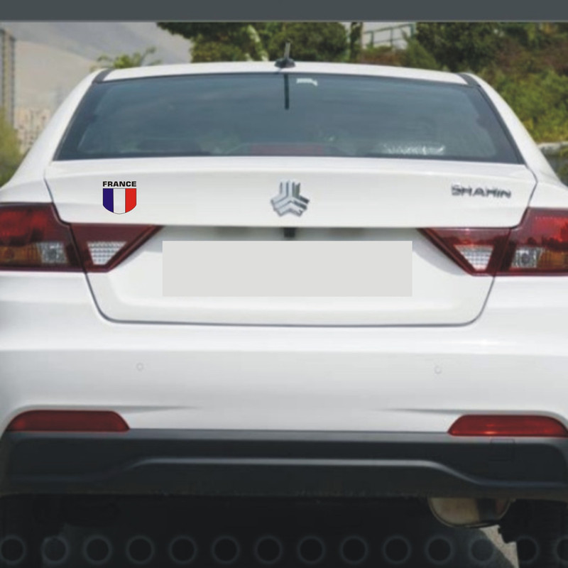 برچسب بدنه خودرو لیزارد مدل نواری اسپورت طرح پرچم فرانسه کد LZD-744 بسته 2 عددی