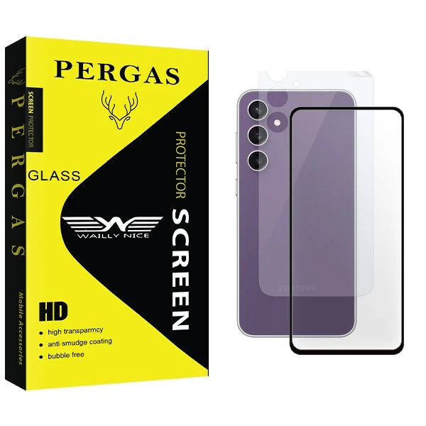 محافظ صفحه نمایش شیشه ای وایلی نایس مدل Pergas مناسب برای گوشی موبایل سامسونگ Galaxy S23 FE  به همراه محافظ پشت گوشی
