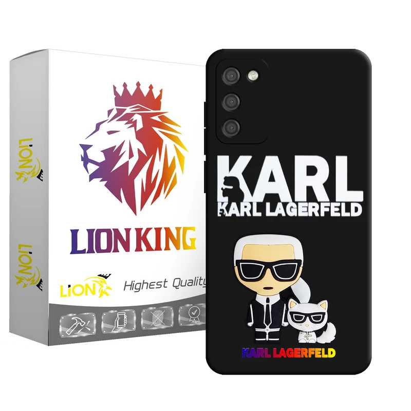 کاور لاین کینگ مدل مرد وگربه 3D مناسب برای گوشی موبایل سامسونگ Galaxy A03s