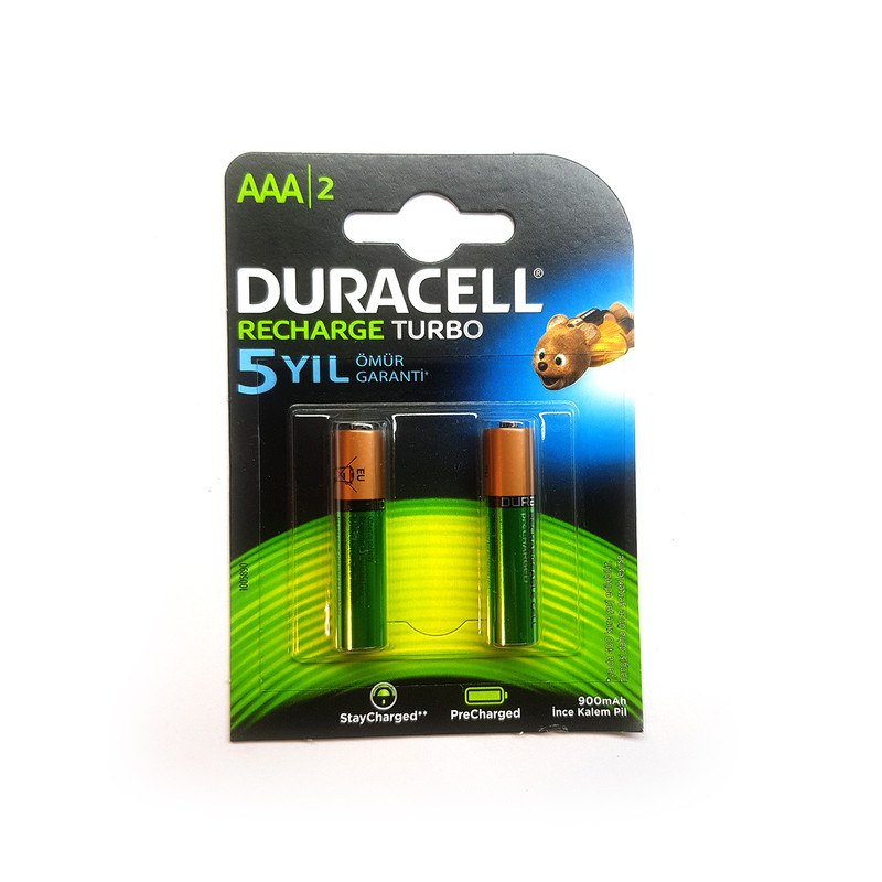 باتری نیم قلمی قابل شارژ دوراسل مدل HR03/DX2400 بسته دو عددی