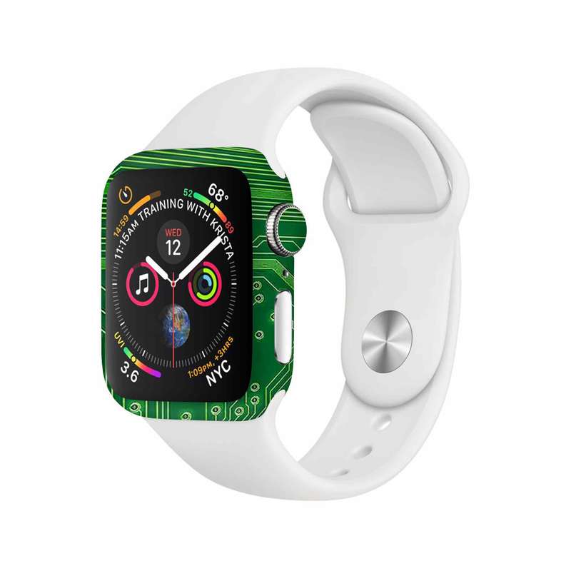 برچسب ماهوت طرح Green_Printed_Circuit_Board مناسب برای اپل واچ Watch 4 40mm