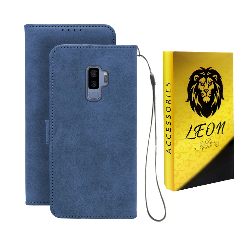 کیف کلاسوری لئون مدل Scusa Oro مناسب برای گوشی موبایل سامسونگ Galaxy S9 Plus به همراه بند آویز 