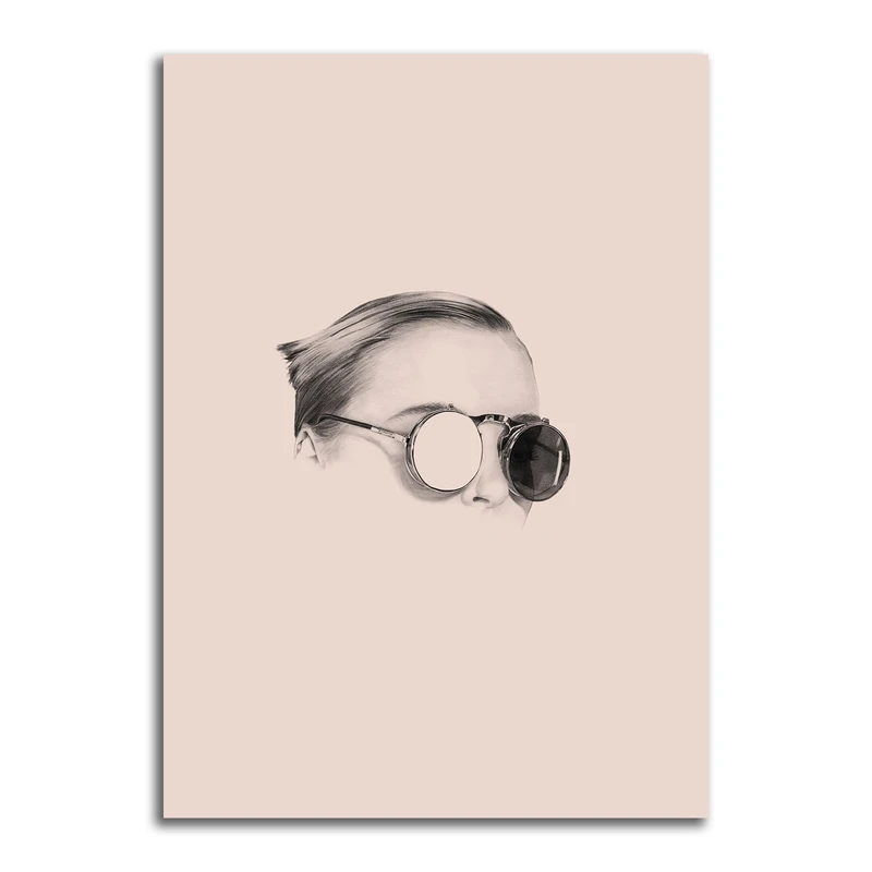 تابلو شاسی مدل نقاشی مدرن تلفیقی پرتره کد 02123