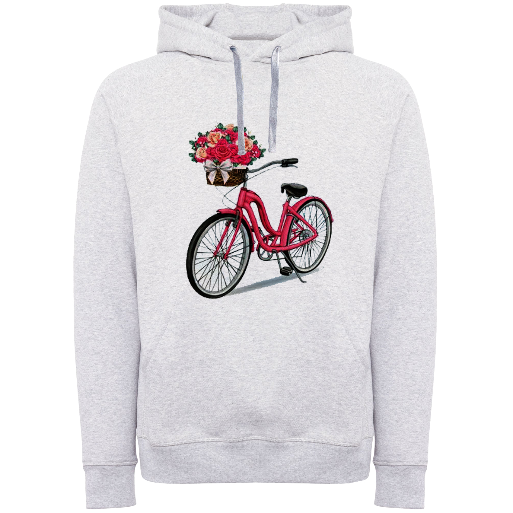 هودی زنانه مدل دوچرخه و گل کد A145