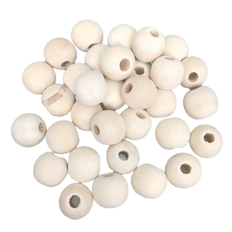 مهره دستبند مدل چوبی kham16 کد 509 بسته 32 عددی