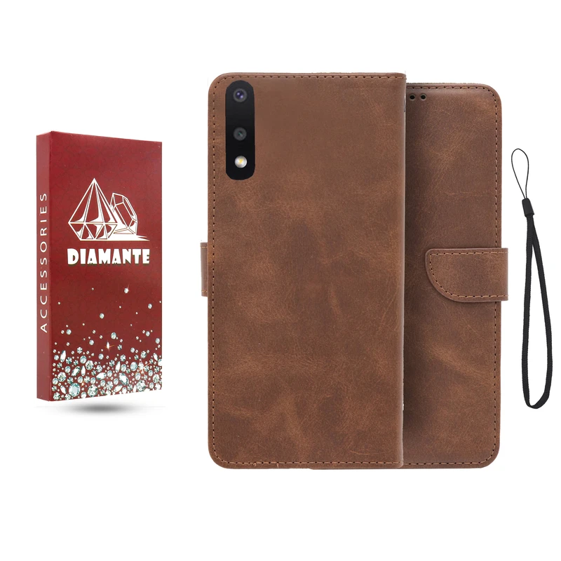 کیف کلاسوری دیامانته مدل جاکارتی بنددار مناسب برای گوشی موبایل سامسونگ Galaxy A022 به همراه بند آویز