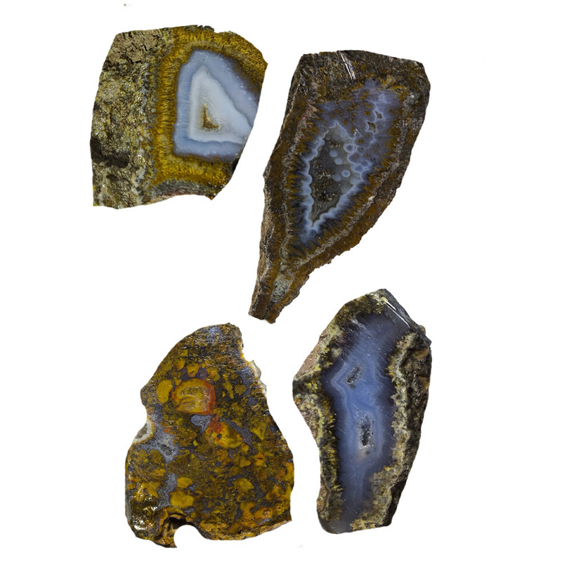 سنگ راف آمیتیست مدل عقیق شجر مجموعه 13 عددی