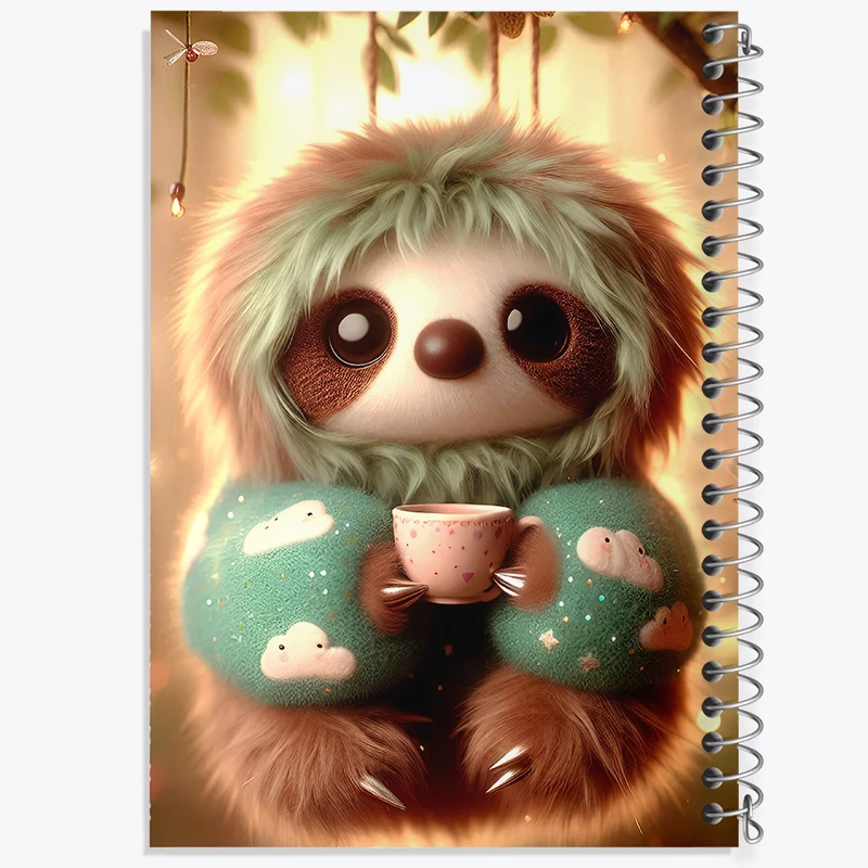 دفتر مشق 50 برگ خندالو طرح تنبل بامزه کد F5496