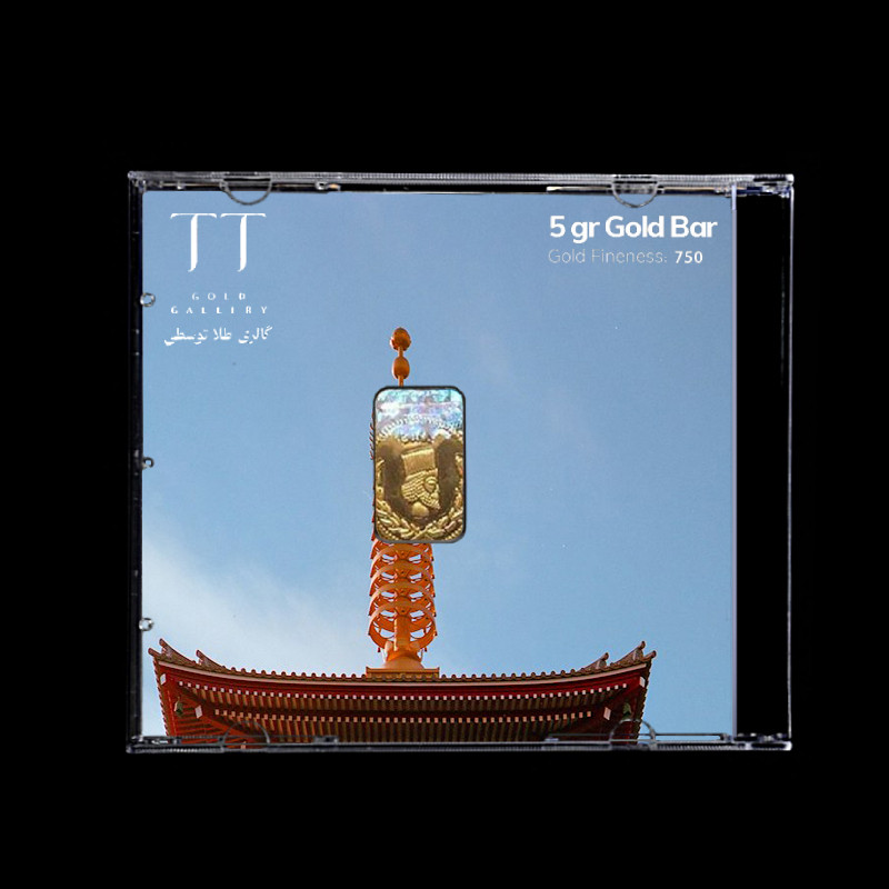 شمش طلا 18 عیار گالری طلا توسطی مدل 3CA3F9