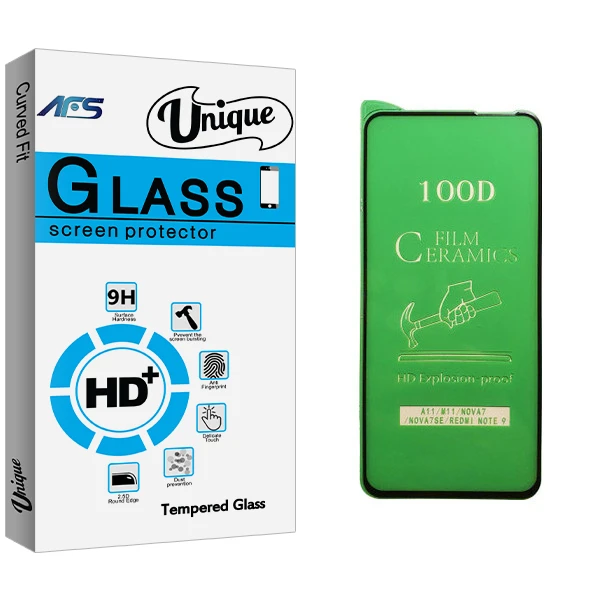محافظ صفحه نمایش سرامیکی ای اف اس مدل Unique Glass مناسب برای گوشی موبایل شیائومی Redmi Note 9
