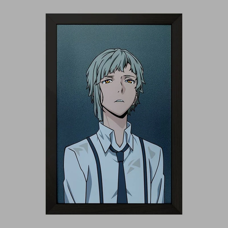 تابلو خندالو مدل ناکاجیما اتسوشی انیمه سگ های ولگرد بانگو  کد 11764