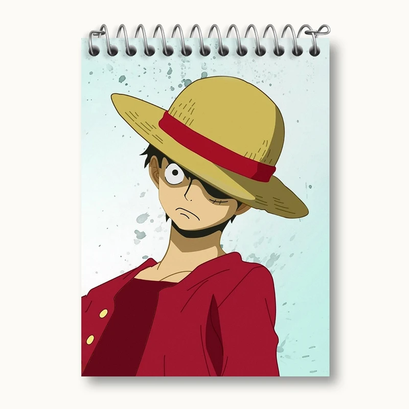 دفتر یادداشت 50 برگ خندالو مدل لوفی دی مانگی انیمه وان پیس One Piece کد 11433